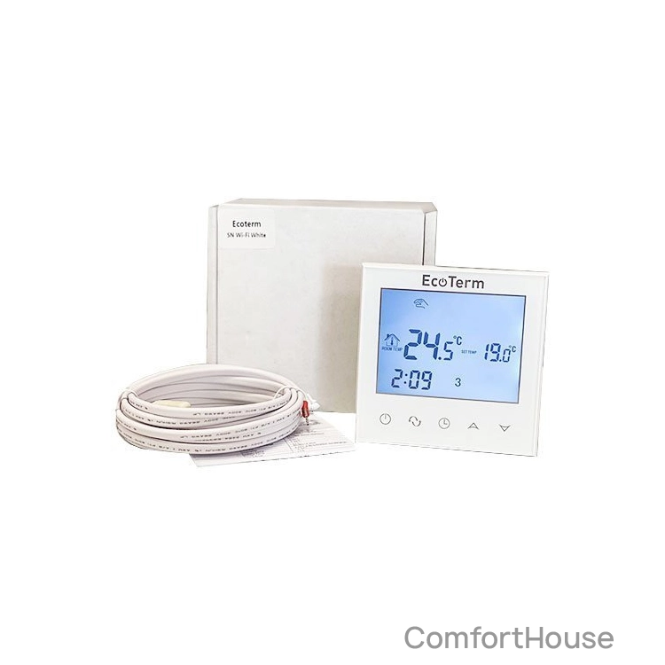 Фото 1 - Терморегулятор EcoTerm NEW Wi-Fi White