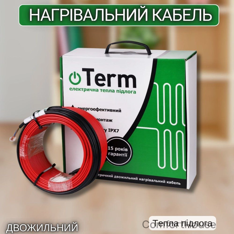 Фото 1 - Тонкий нагрівальний кабель TERM 20 Вт/м