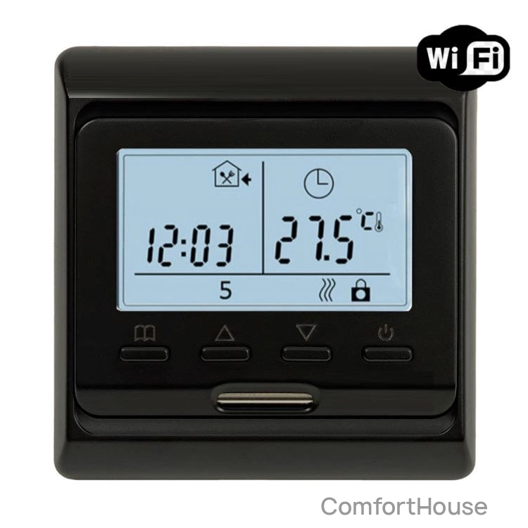 Фото 1 - Терморегулятор Е51 Wi-Fi Black Matte