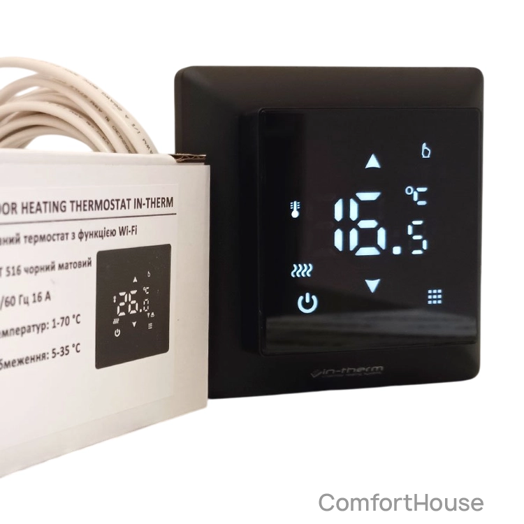 Фото 1 - Терморегулятор PWT 516 Wi-Fi Black Matte