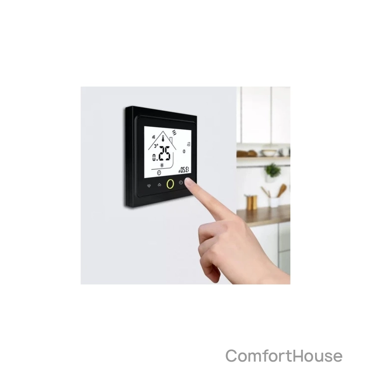 Фото 1 - Терморегулятор EcoTerm PRO Wi-Fi Antracite